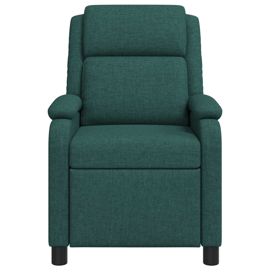 Massage Recliner Donkergroen Stof