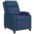 Massage fauteuil blauw stof 66x95x100 cm