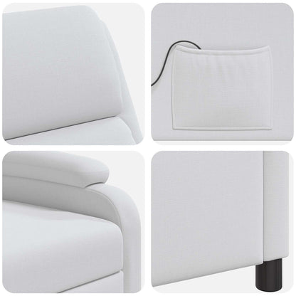 Massage Recliner Wit Stof