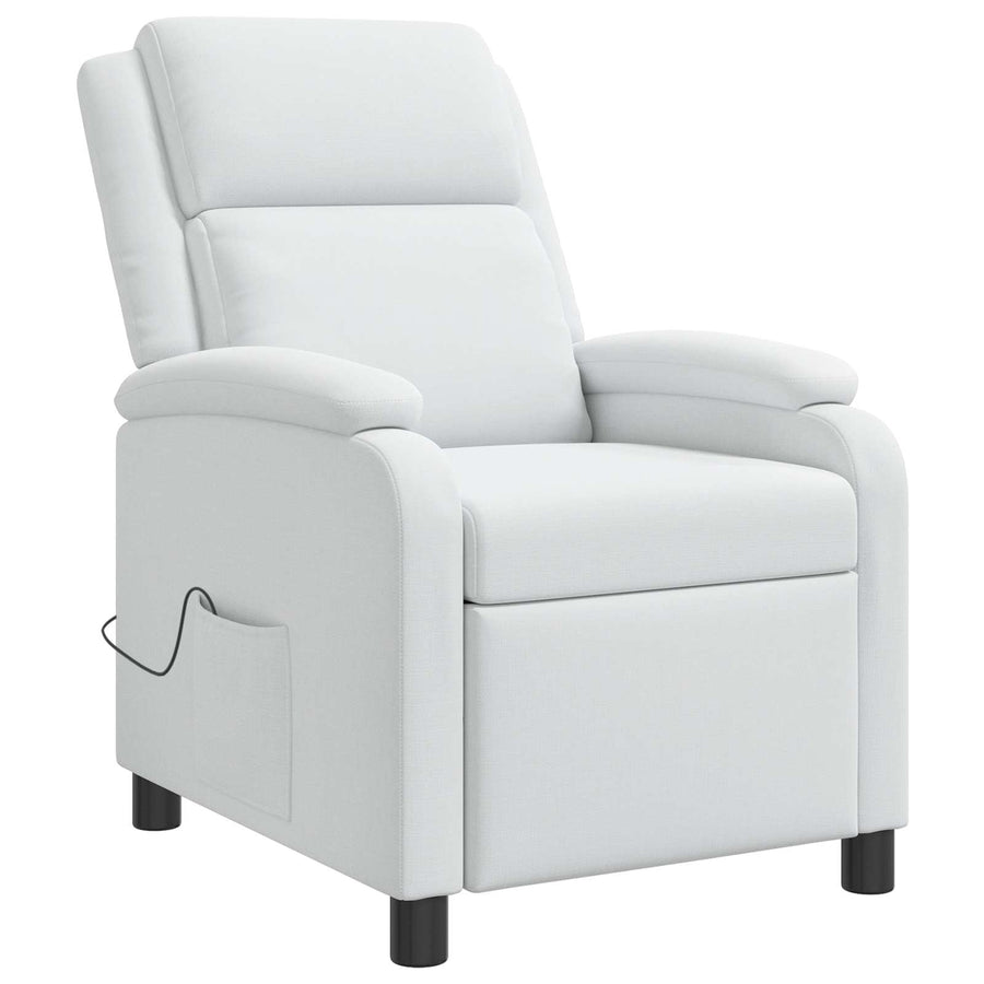 Massage Recliner Wit Stof