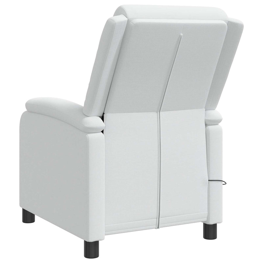 Massage Recliner Wit Stof