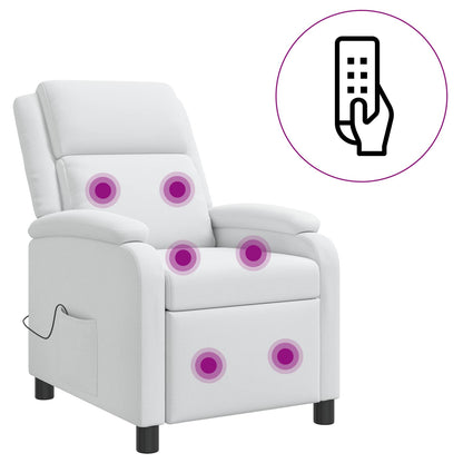Massage Recliner Wit Stof