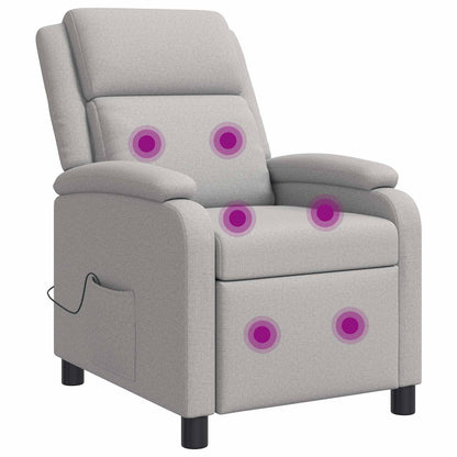 Massage Recliner Wolkengrijs Stof Wolkengrijze stof