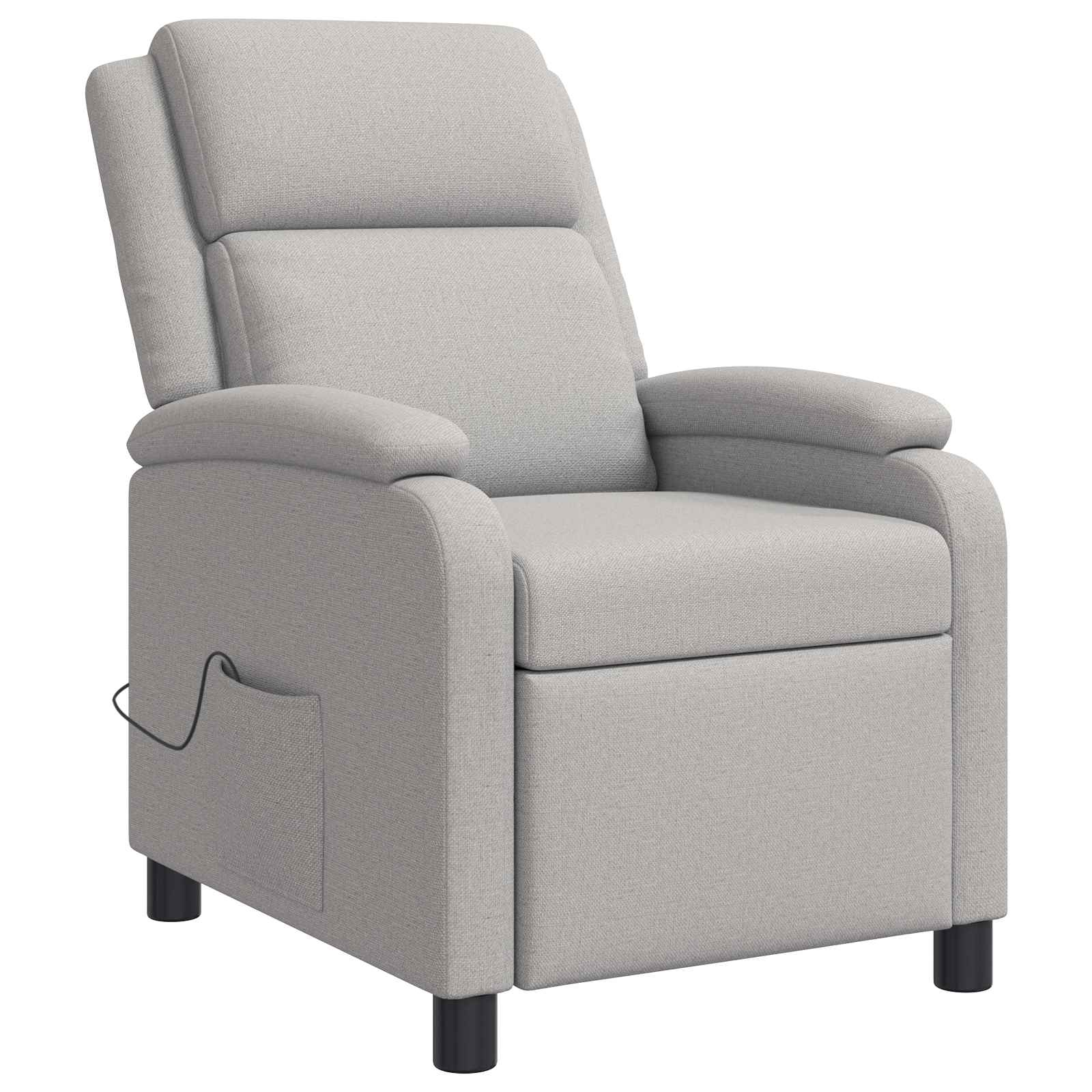 Massage Recliner Wolkengrijs Stof Wolkengrijze stof