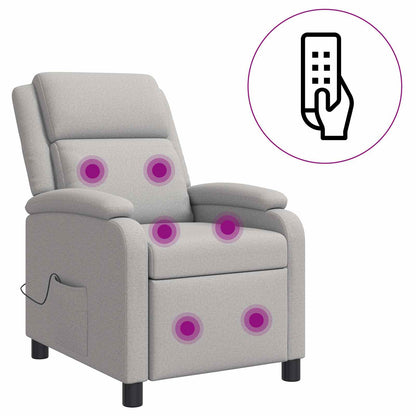 Massage Recliner Wolkengrijs Stof Wolkengrijze stof