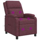 Massagefauteuil paars stof 66x95x100 cm