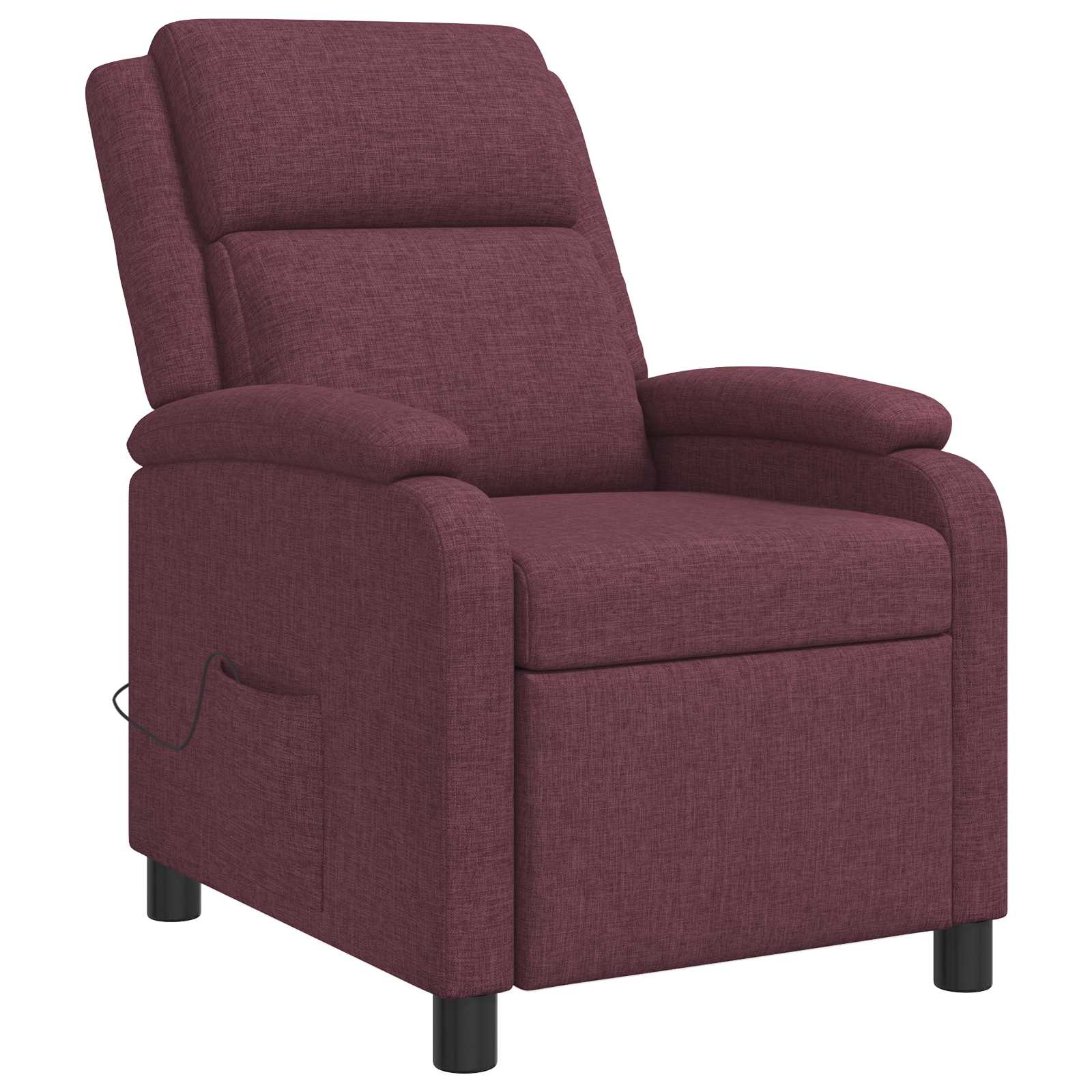 Massage Recliner Paars Stof
