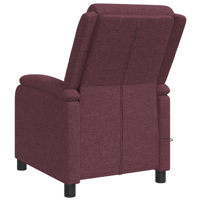 Massage Recliner Paars Stof