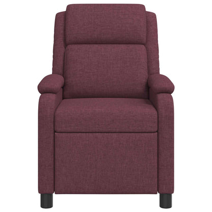 Massage Recliner Paars Stof