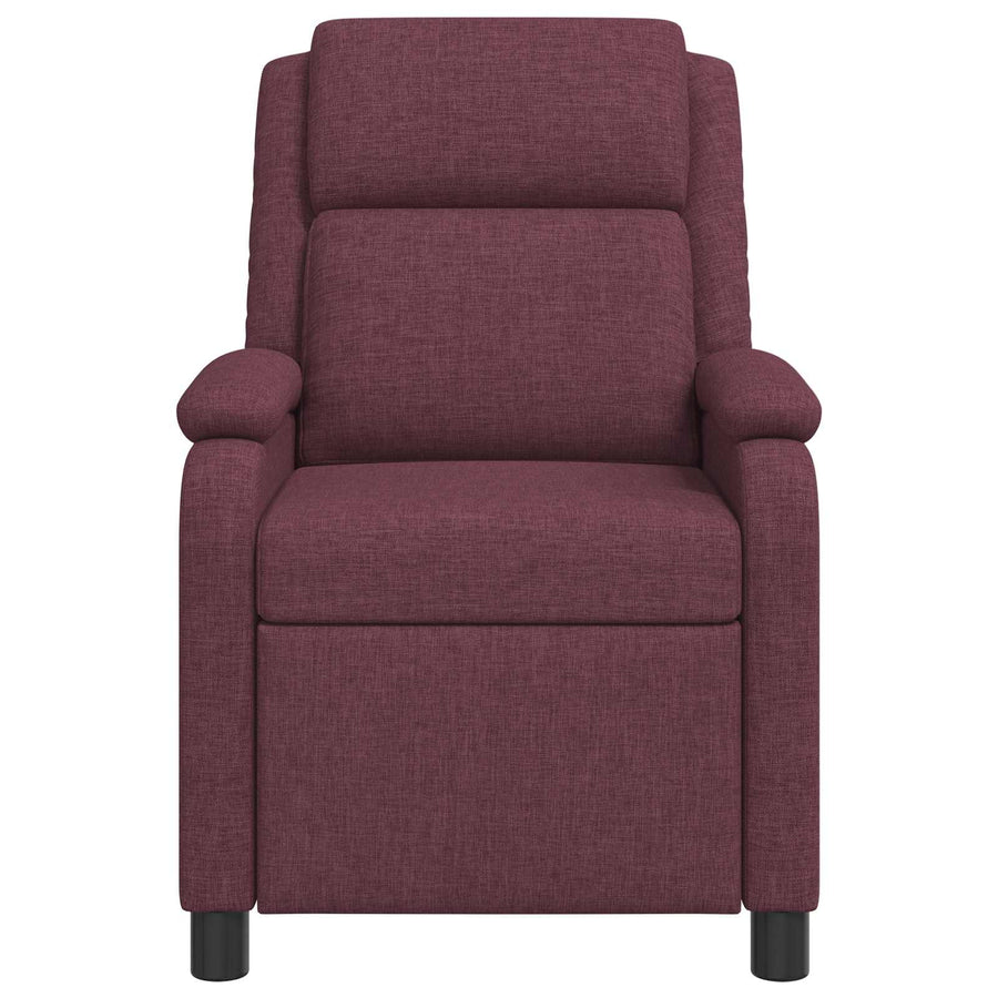 Massage Recliner Paars Stof