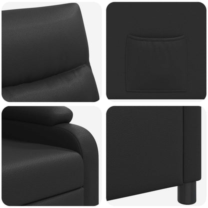 Relaxfauteuil Zwart Kunstleer