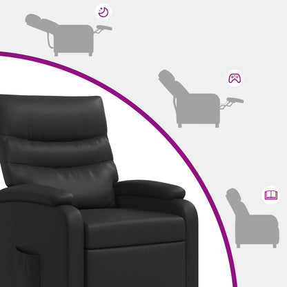 Relaxfauteuil Zwart Kunstleer