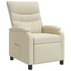 Relaxfauteuil crèmekleurig kunstleer 66x95x100 cm