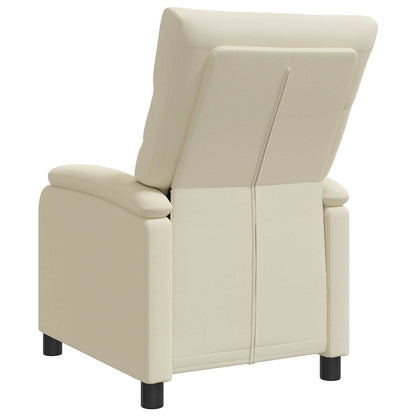 Relaxfauteuil Crèmekleurig Kunstleer