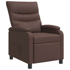 Relaxfauteuil bruin kunstleer 66x95x100 cm