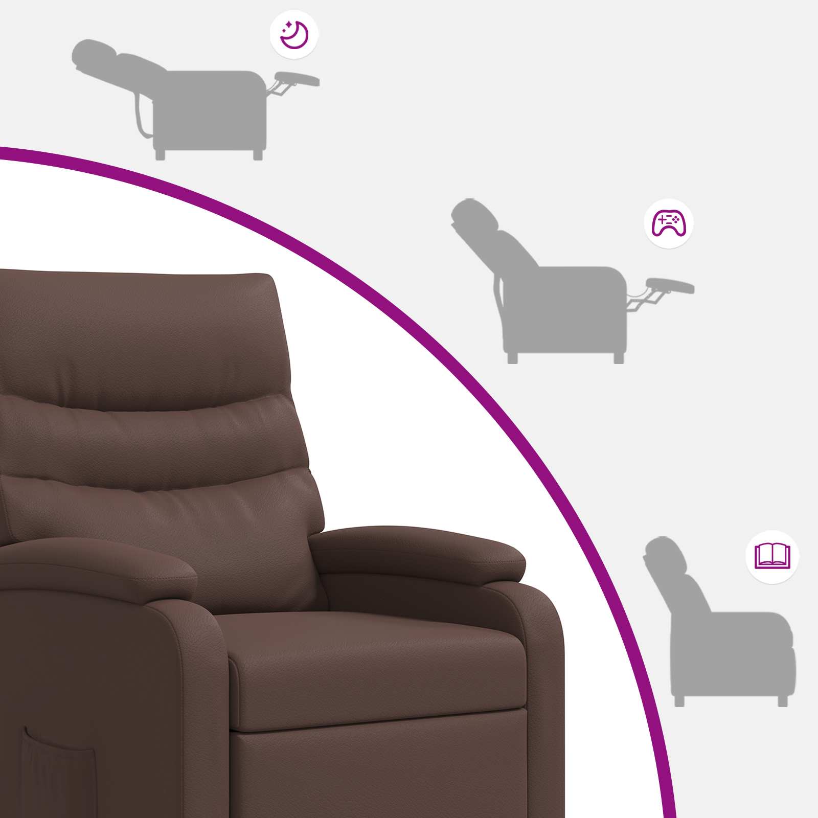 Relaxfauteuil Bruin Kunstleer