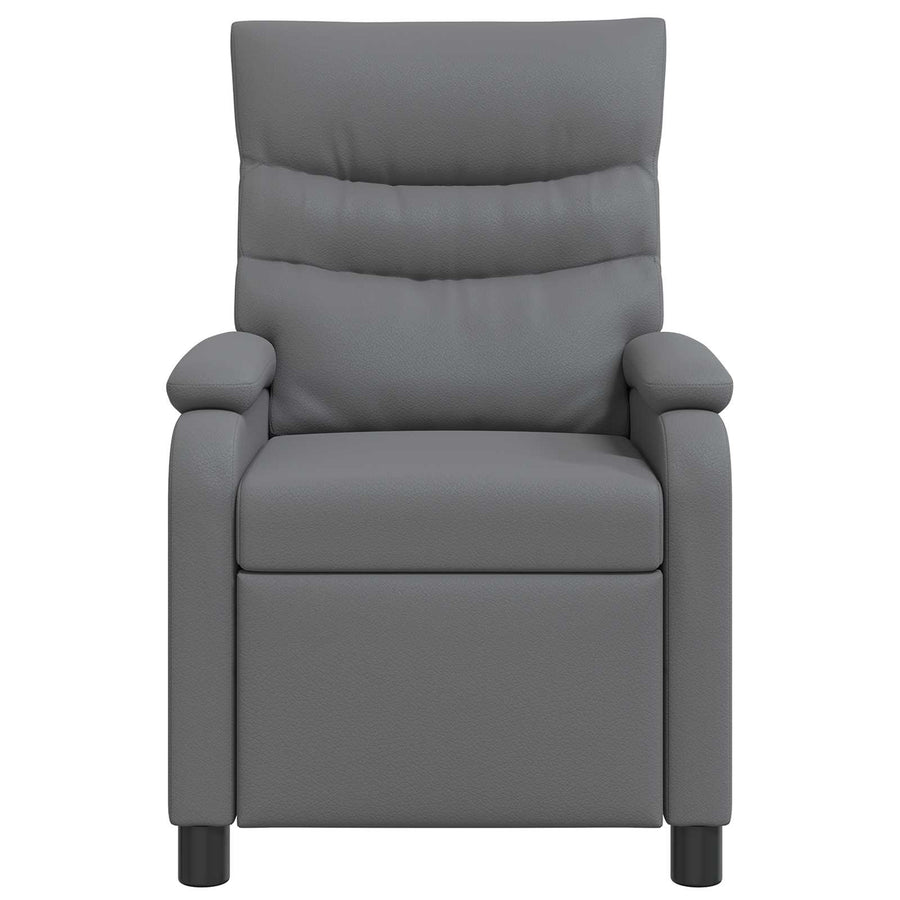 Relaxfauteuil Grijs Kunstleer