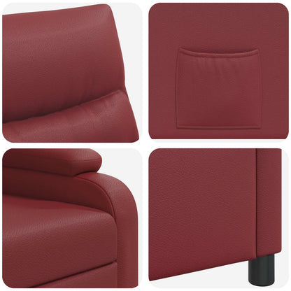 Relaxfauteuil Wijnrood Kunstleer