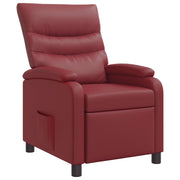 Relaxfauteuil wijnrood kunstleer 66x95x100 cm