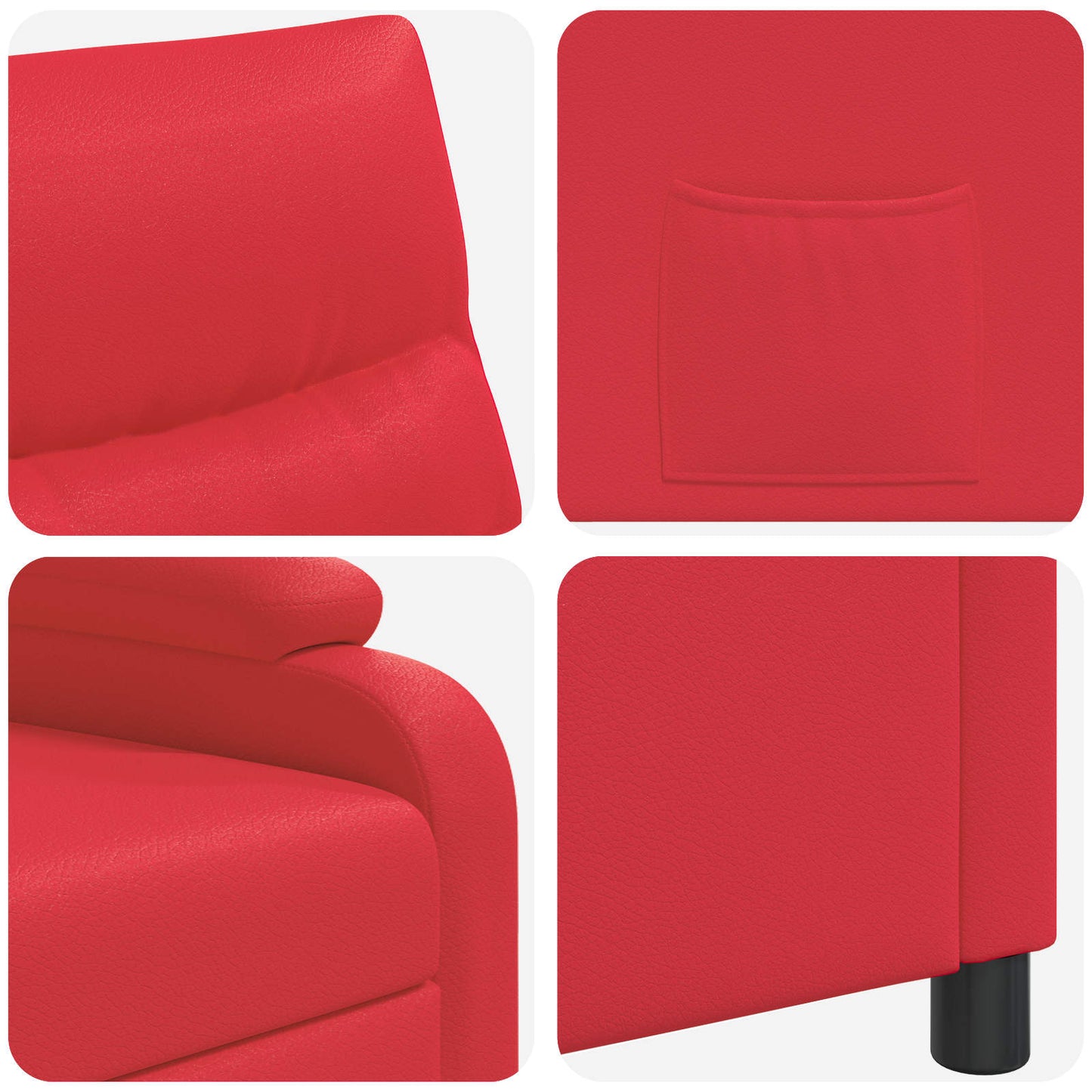 Relaxfauteuil Rood Kunstleer