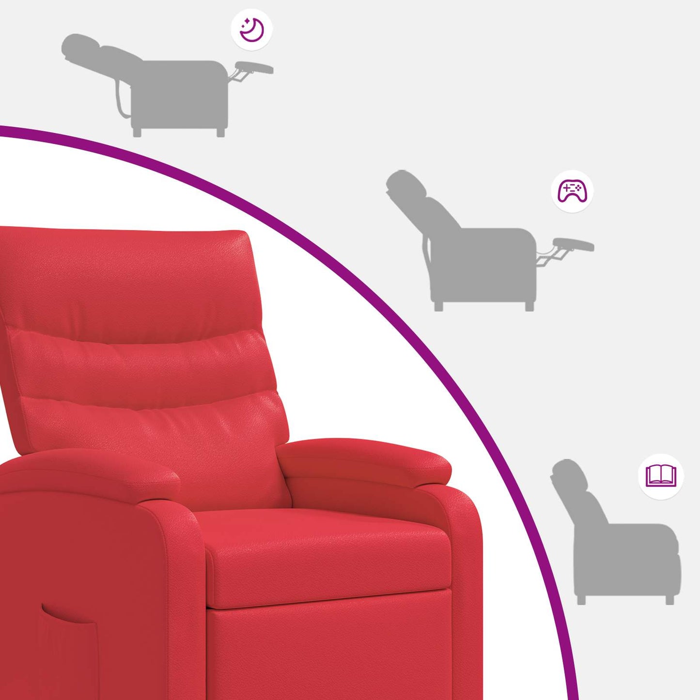 Relaxfauteuil Rood Kunstleer