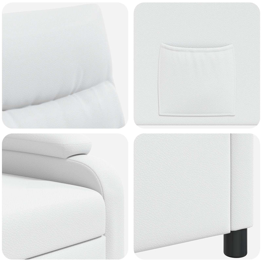 Relaxfauteuil Wit Kunstleer