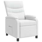 Relaxfauteuil wit kunstleer 66x95x100 cm
