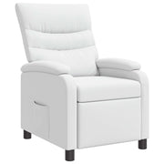 Relaxfauteuil wit kunstleer 66x95x100 cm