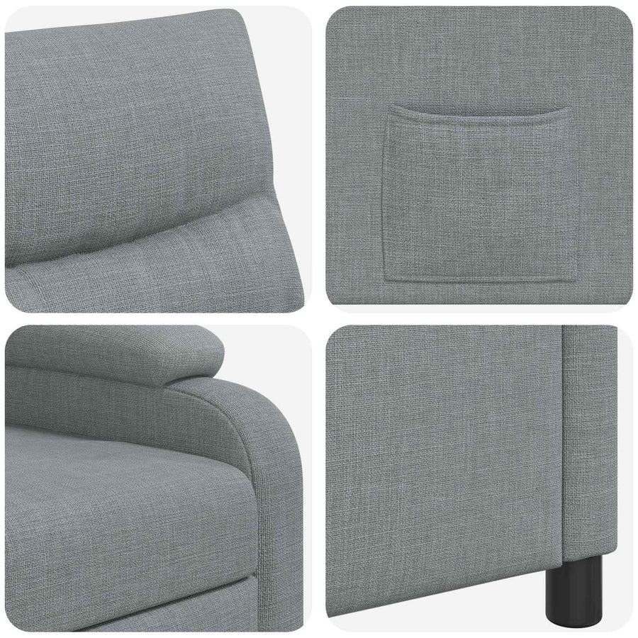 Relaxfauteuil Lichtgrijs Stof