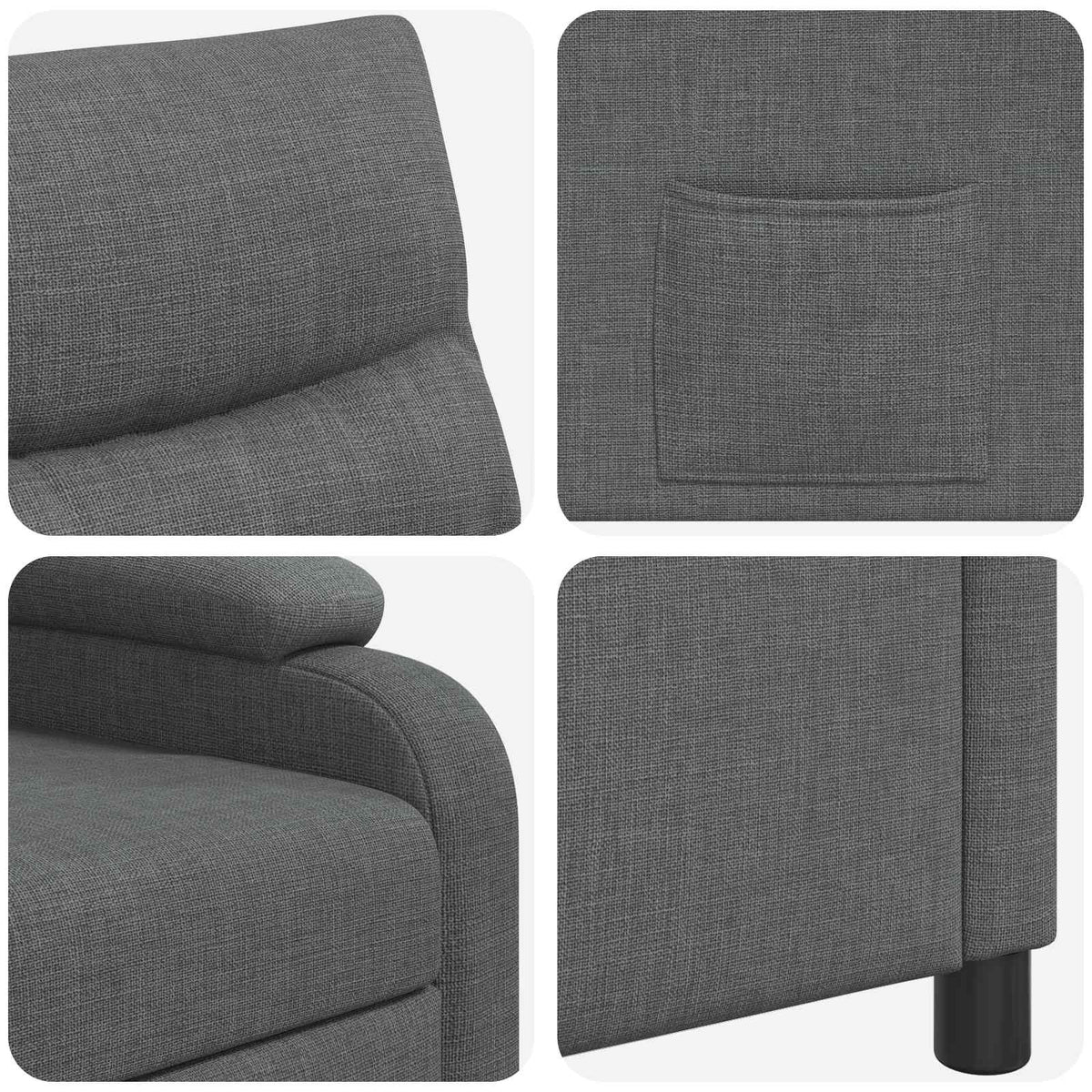 Relaxfauteuil Donkergrijs Stof
