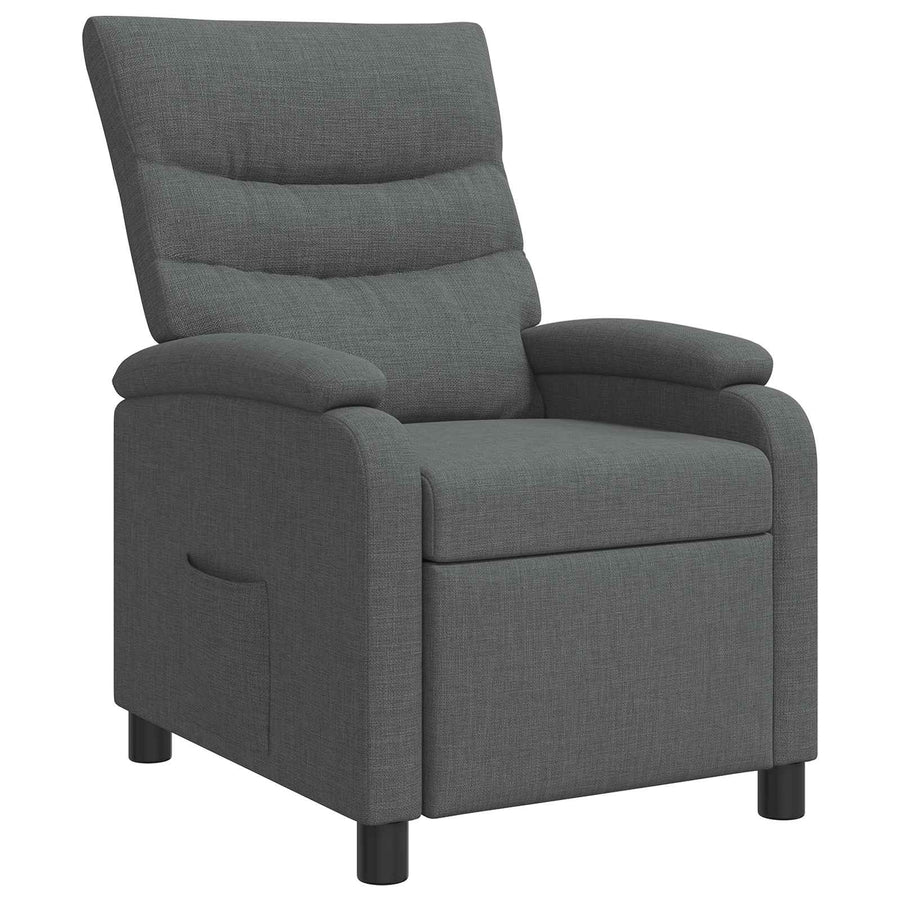 Relaxfauteuil Donkergrijs Stof