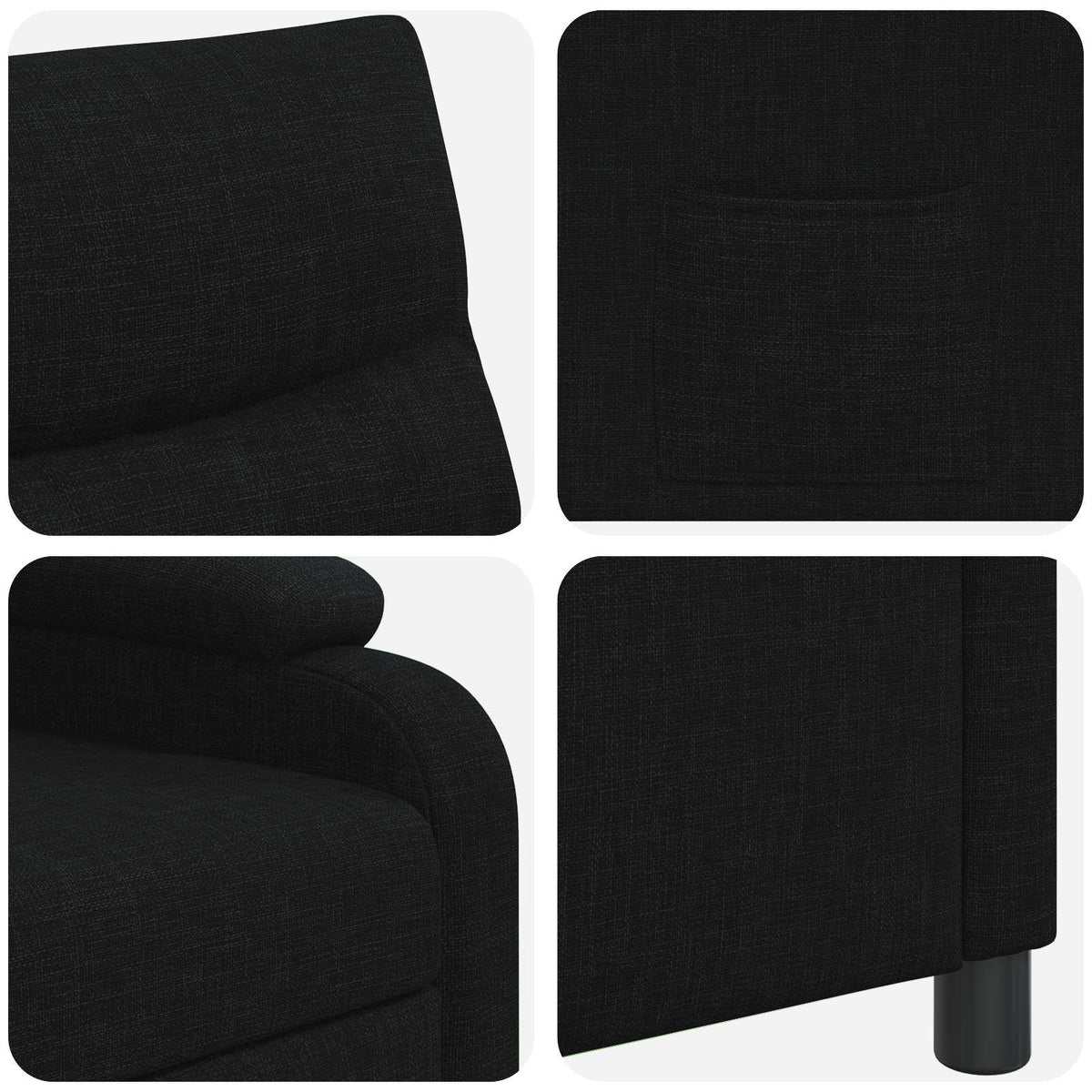 Relaxfauteuil Zwart Stof