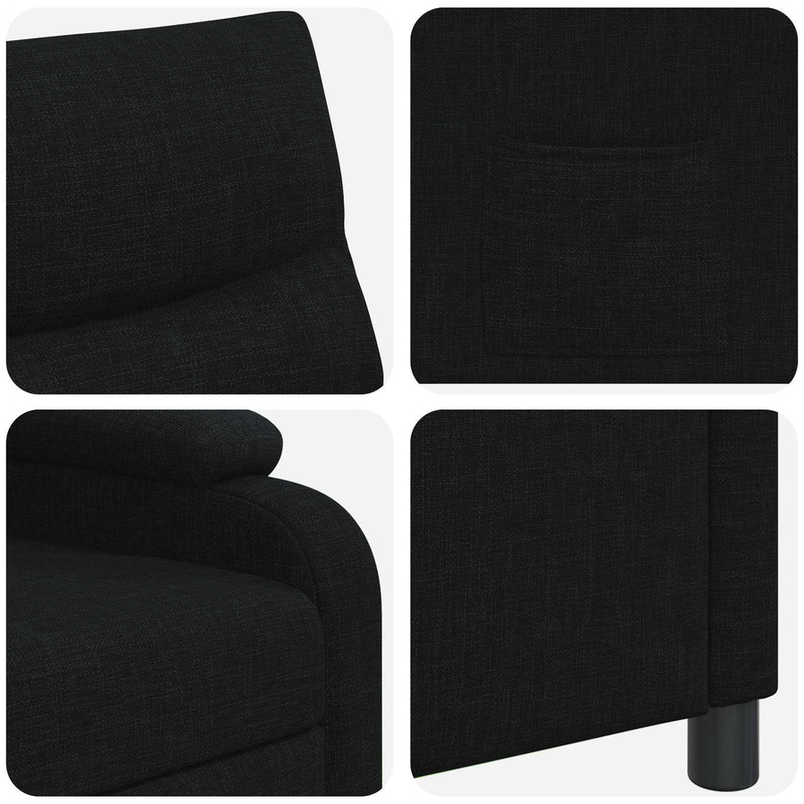 Relaxfauteuil Zwart Stof