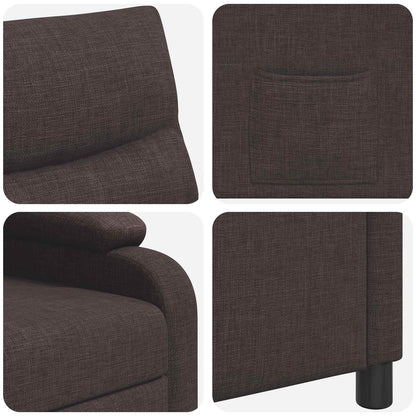 Relaxfauteuil Donkerbruin Stof