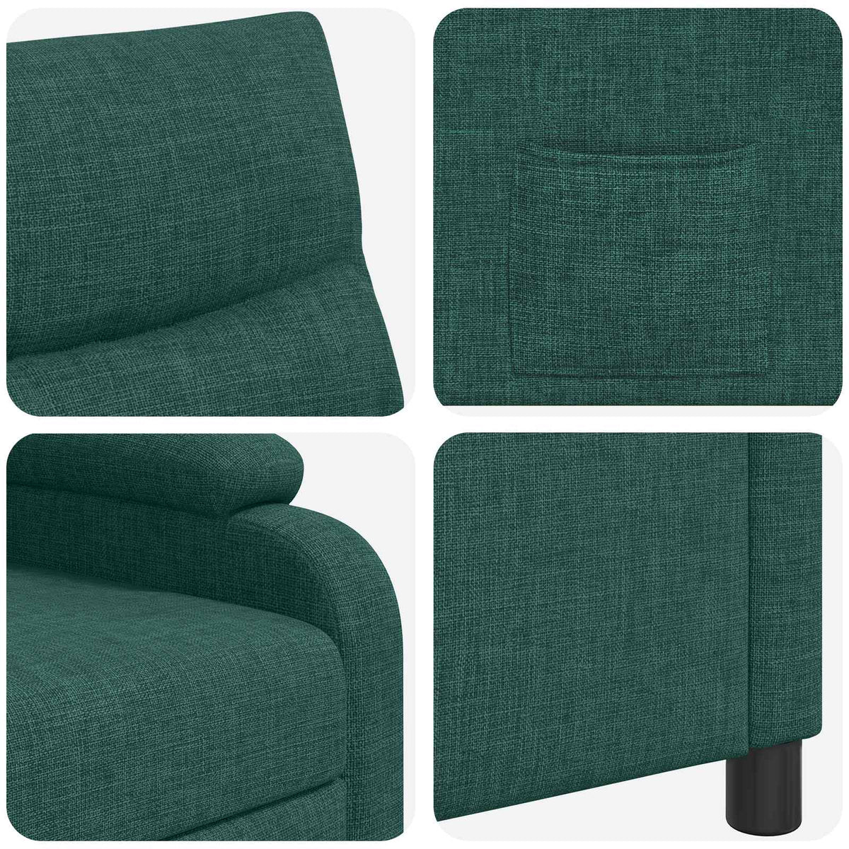 Relaxfauteuil Donkergroen Stof
