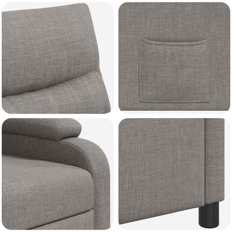 Relaxfauteuil Taupe Stof