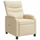 Relaxfauteuil crèmekleurig stof 66x95x100 cm