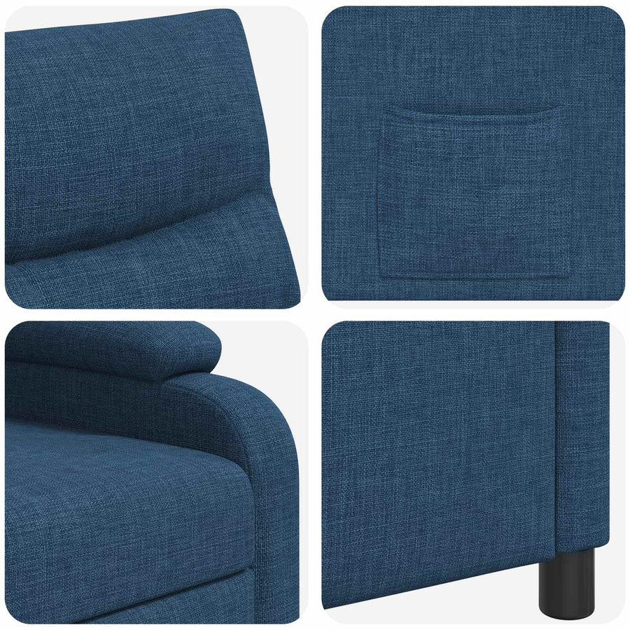 Relaxfauteuil Blauw Stof