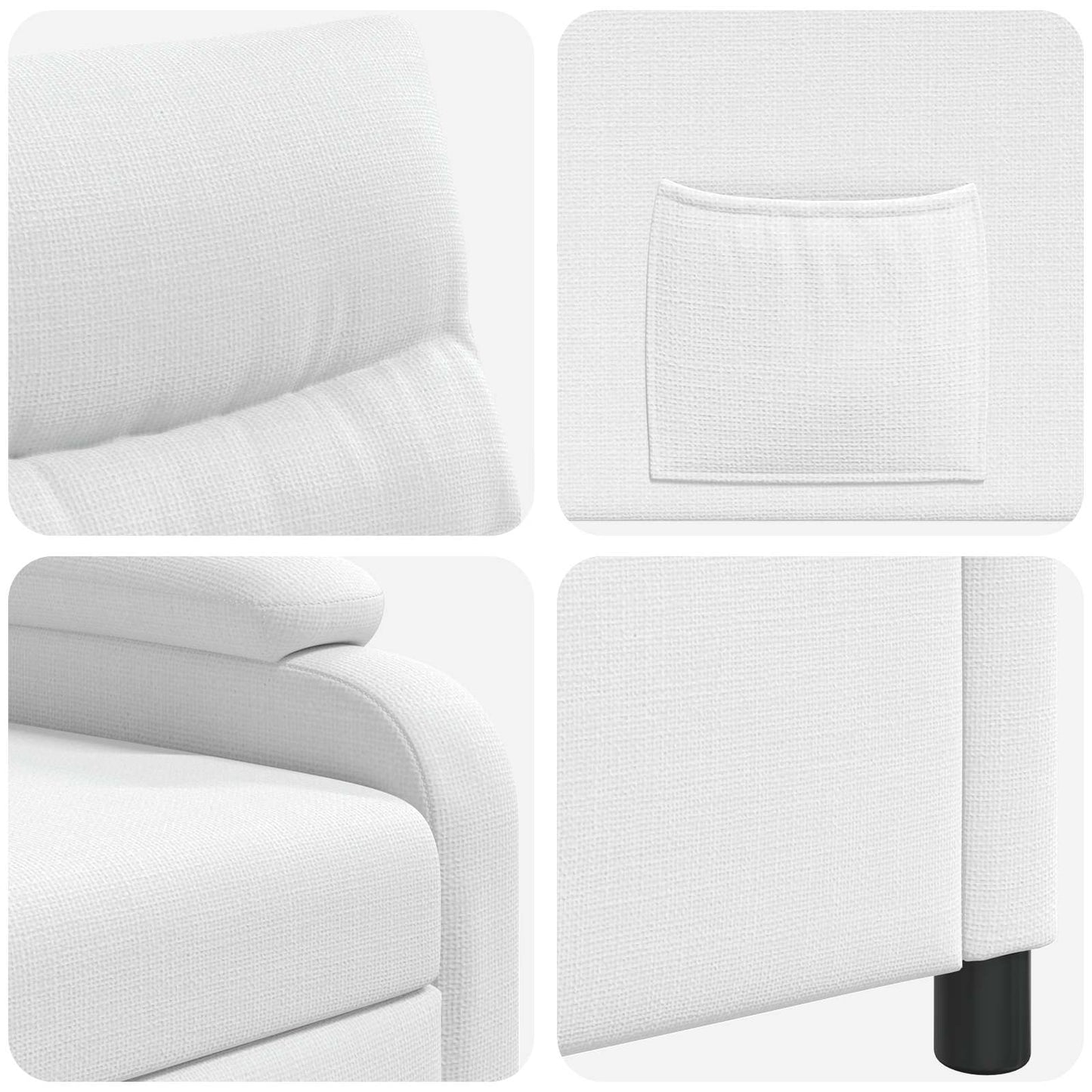 Relaxfauteuil Wit Stof