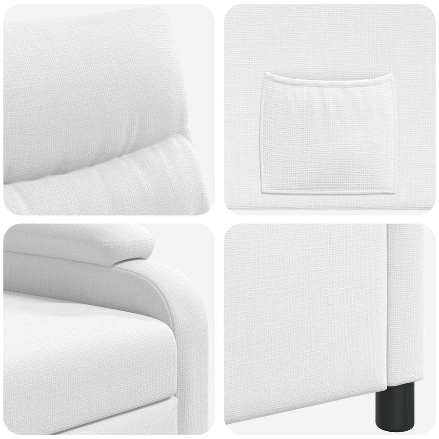 Relaxfauteuil Wit Stof
