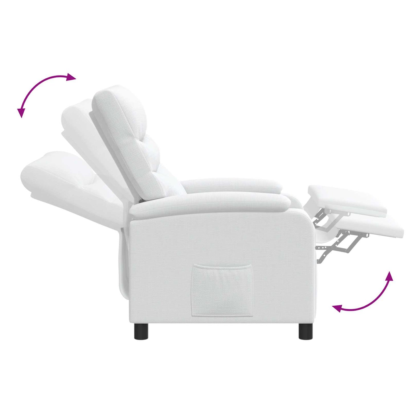 Relaxfauteuil Wit Stof