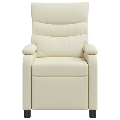Massage Recliner Crèmekleurig Kunstleer