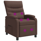 Massage fauteuil bruin kunstleer