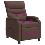 Massage fauteuil bruin kunstleer