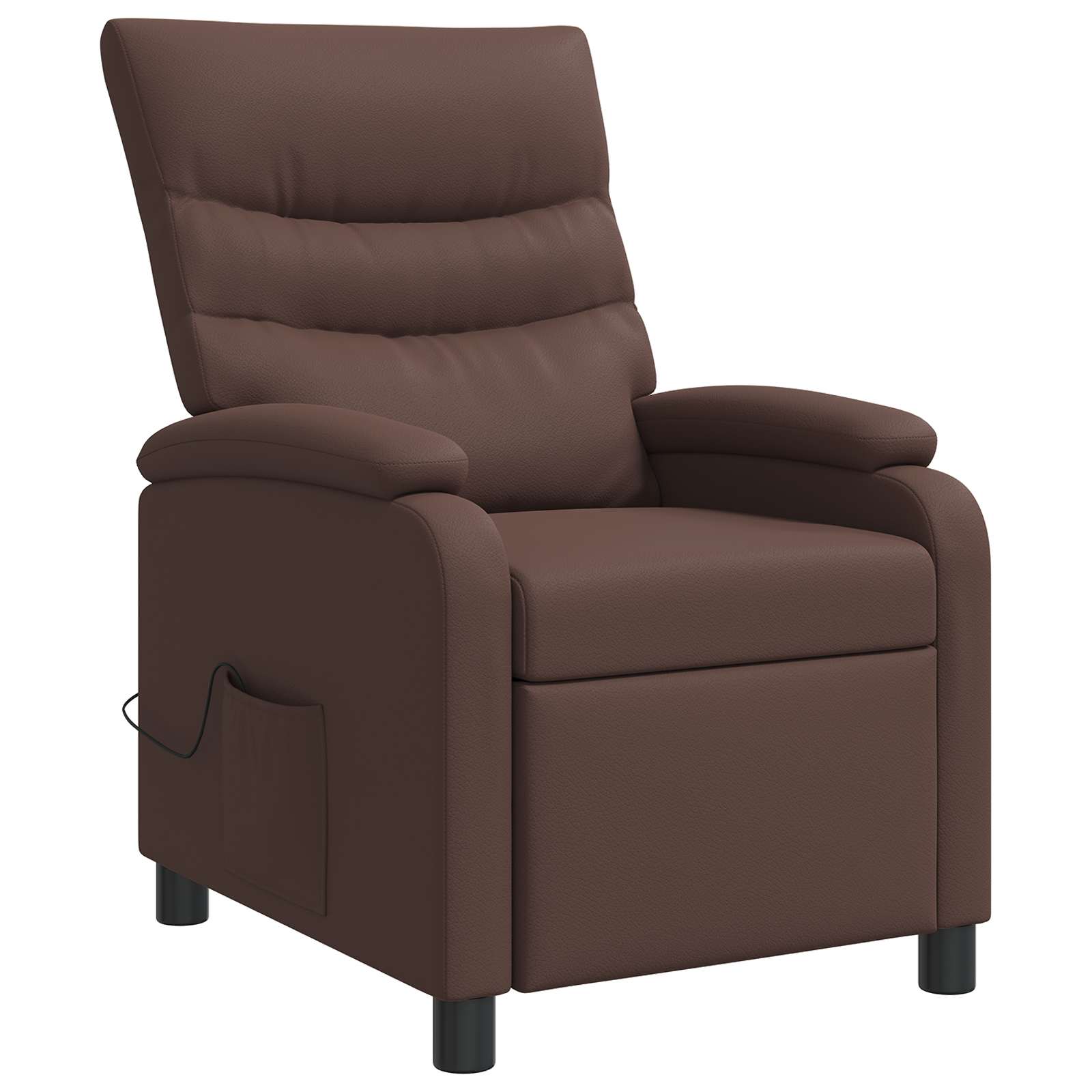 Massage Recliner Bruin Kunstleer
