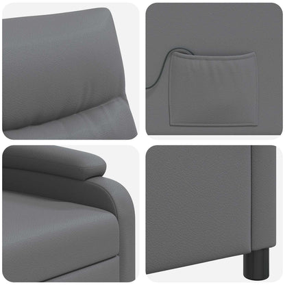 Massage Recliner Grijs Kunstleer