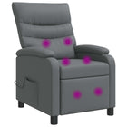 Massage fauteuil grijs kunstleer 66x95x100 cm