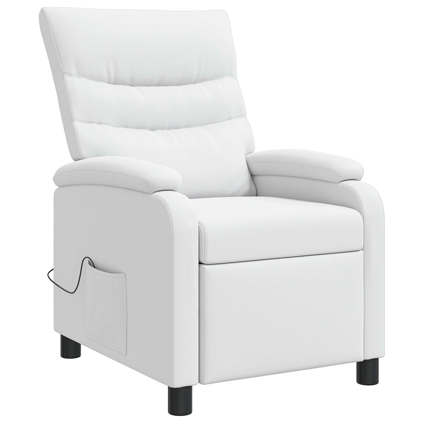 Massage Recliner Wit Kunstleer