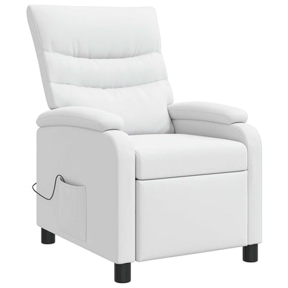 Massage Recliner Wit Kunstleer