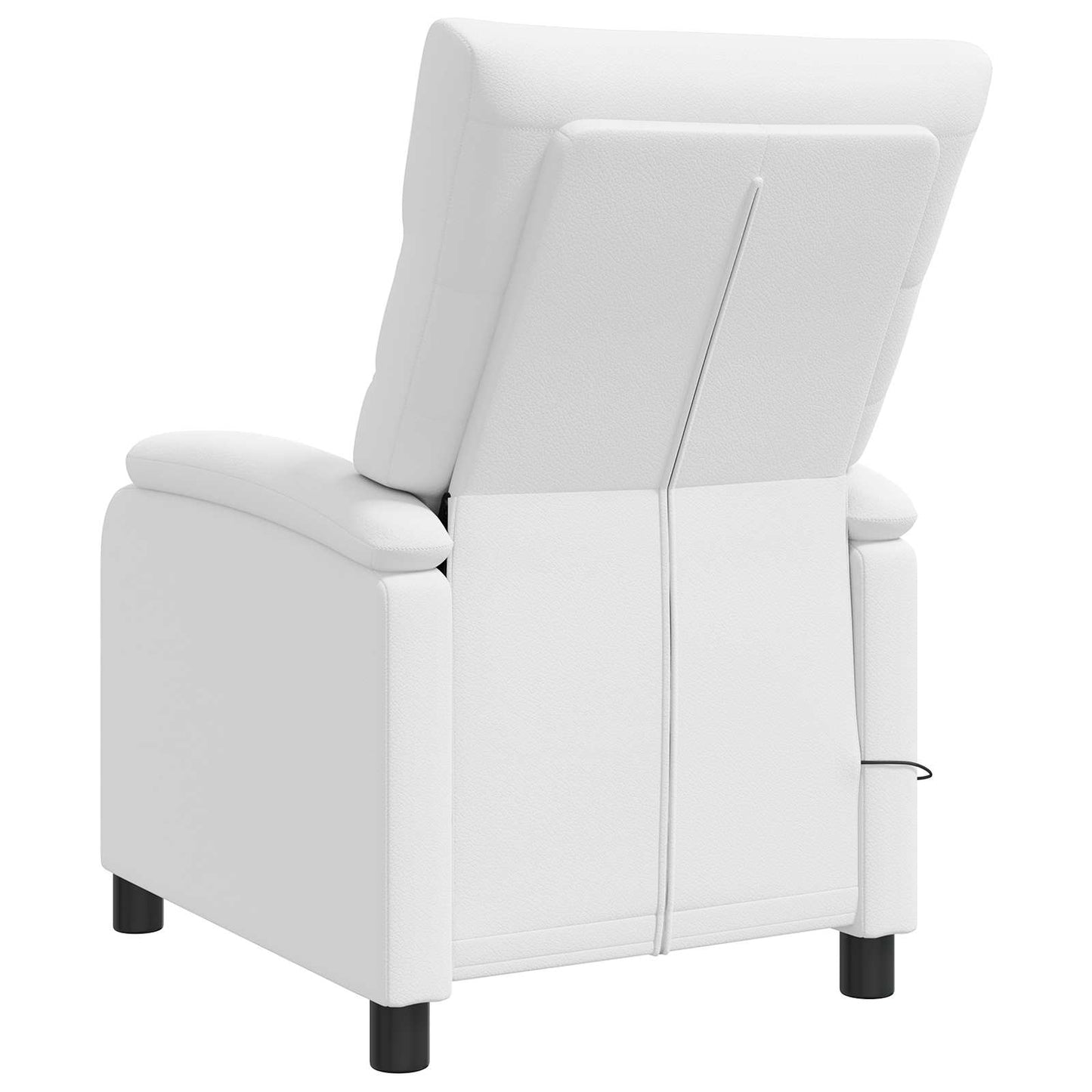 Massage Recliner Wit Kunstleer